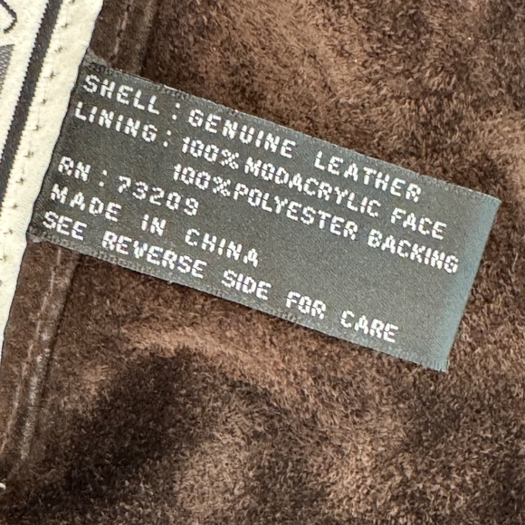 Marvin Richards Faux Suede Chocolate Brown Coat Size M Faux Fur Trim & Lining M - Picture 14 of 16